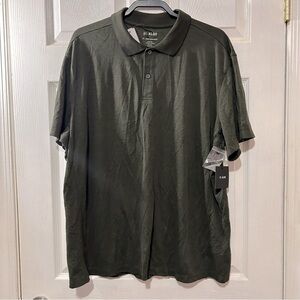 01.Algo Performance Polo Barkley Tech Olive (XXL) Men’s Pique Polo.